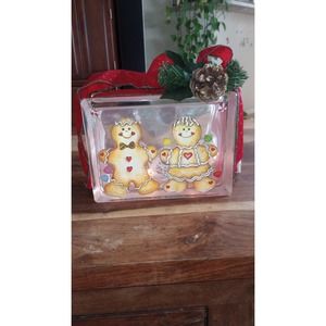 Vintage Glass Ice Cube with Lights